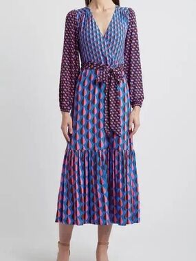 BODEN Ophelia Mix Print Faux Wrap Dress